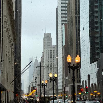 Snow On Michigan Avenue, Chicago